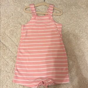 Hanna Andersson Pink and White Striped Romper